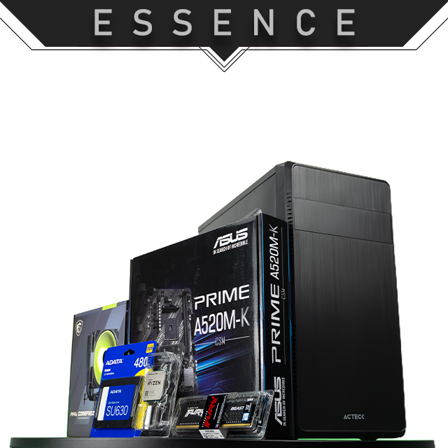 PC Essence | Ryzen 3 3200G | 8 GB 3200 MHz | SSD 480 GB | Gráficos integrados