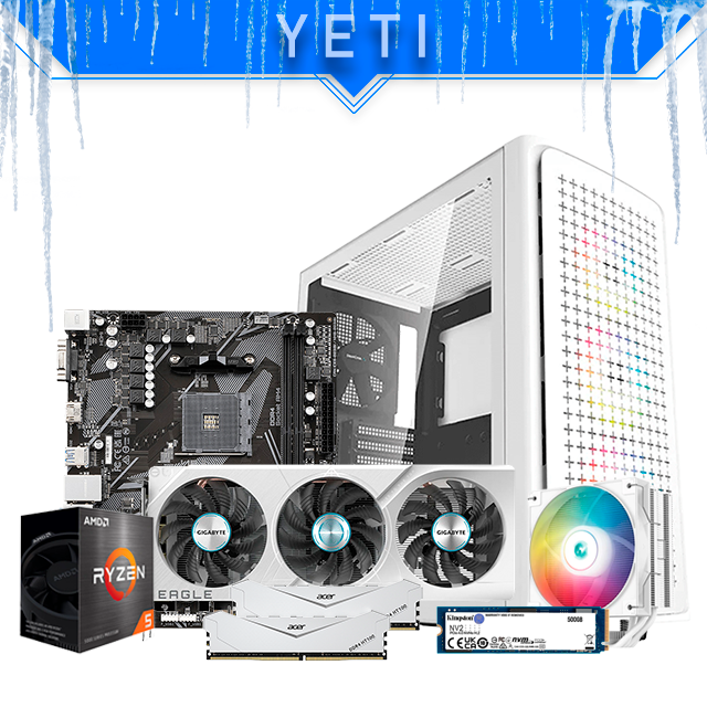 PC Gamer Yeti | AMD Ryzen 5 5500 | Nvidia RTX 4060 8GB | 16GB 3600Mhz| Kingston NV3 500GB | 3 Ventiladores RGB