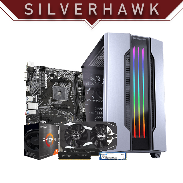 PC Gamer Silverhawk | Ryzen 5 5500 | RTX 3050 6GB OC  | 16GB 3200Mhz | 500GB NVMe M.2 