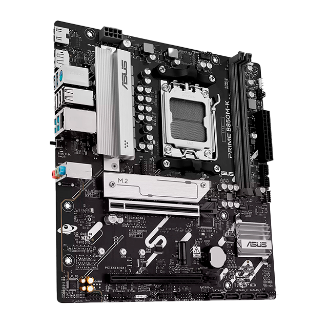 Tarjeta Madre ASUS PRIME B850M-K, AM5, DDR5 hasta 128 GB, PCIe 5.0, 2× M.2, 2.5 GbE, Micro-ATX – PRIME B850M-K