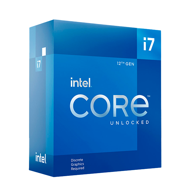 Procesador Intel Core i7-12700KF, 12 Núcleos (8P+4E), 20 Hilos, 3.6 GHz, hasta 5.0 GHz, 25 MB Caché, LGA1700, sin Gráficos – BX8071512700KF
