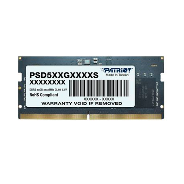 Memoria RAM SO-DIMM Patriot Signature, 16GB, DDR5, 4800MHz – PSD516G480081S