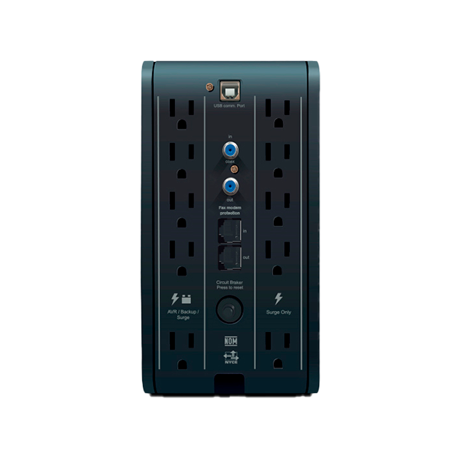 No-Break CDP R-SMART1210 1200VA/720W Interactivo AVR con Pantalla LCD, 10 Tomas NEMA 5-15R