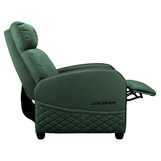 Sofá Gamer COUGAR Ranger Elite Army Green, reclinable, reposapiés plegable, bolsillo lateral, soporta 135 kg – CGR-RAE-GEB