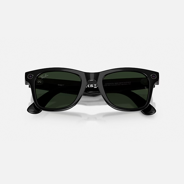 Lentes Inteligentes Ray-Ban Meta Wayfarer Gen 2 RW4012, Shiny Black, Transitions Graphite Green – RW4012-50