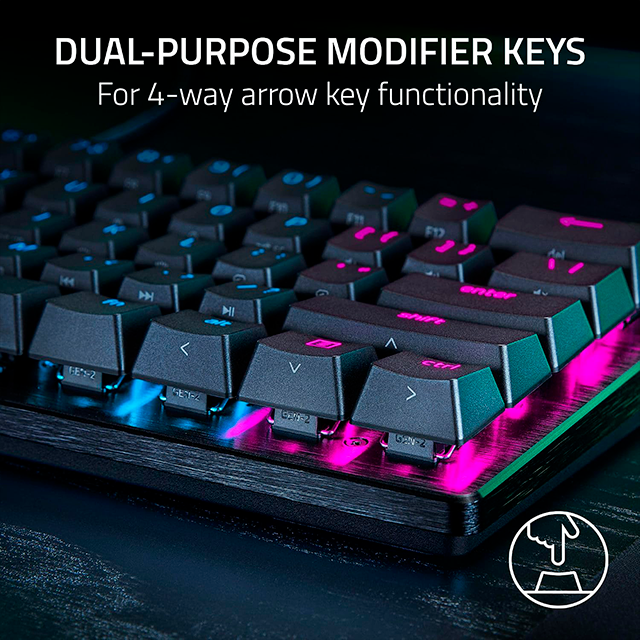 Teclado Gamer Razer Huntsman V3 Pro Mini, 60%, switches ópticos analógicos Gen-2, RGB, inglés, negro – RZ03-04990200-R3U1