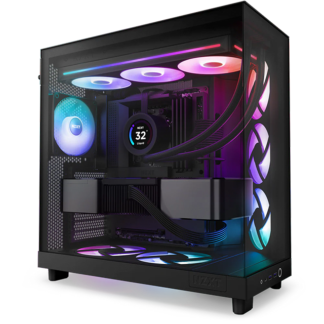 Ventilador NZXT F360 RGB Core, 3x 120mm, 2400RPM, Iluminación RGB, Negro - RF-U36HF-B1