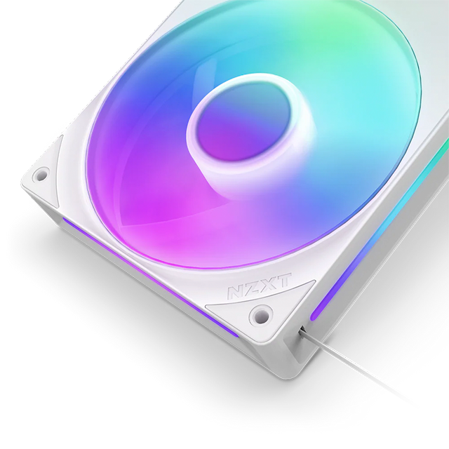 Ventilador NZXT F360 RGB Core, 3x 120mm, 2400RPM, Iluminación RGB, Blanco - RF-U36HF-W1