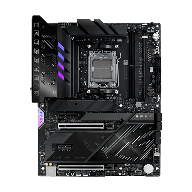 Tarjeta Madre ASUS ROG Crosshair X870E Apex, AM5, AMD X870E, DDR5, PCIe 5.0, 5× M.2, Wi-Fi 7, ATX – ROG CROSSHAIR X870E APEX
