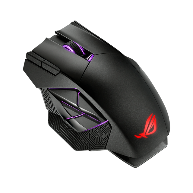 Mouse Gaming ASUS ROG Spatha X, inalámbrico/alámbrico, 12 botones, sensor óptico, negro – P707 ROG Spatha X