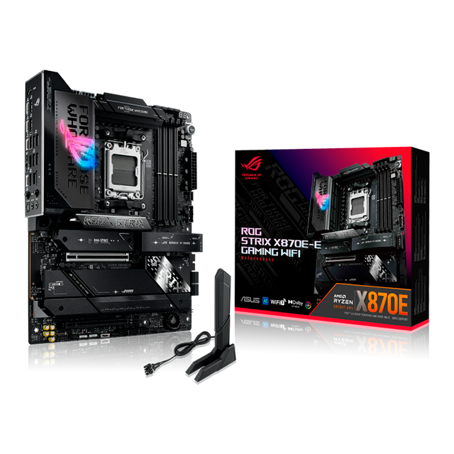 Tarjeta Madre ASUS ROG STRIX X870E-E GAMING WIFI, AM5, DDR5, PCIe 5.0, 5× M.2, Wi-Fi 7, ATX