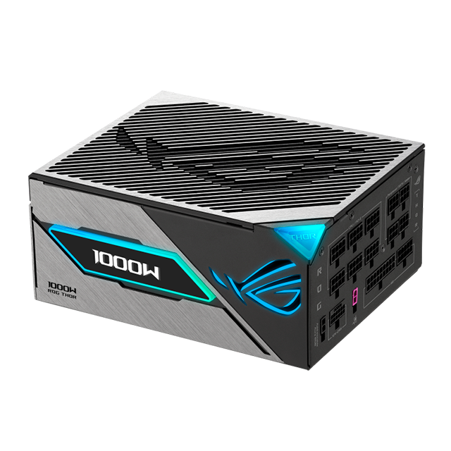 Fuente de Poder ASUS ROG Thor 1000W Platinum III, 1000W, 80 Plus Platinum, ATX 3.1, PCIe 5.1, modular – ROG-THOR-1000P3-GAMING