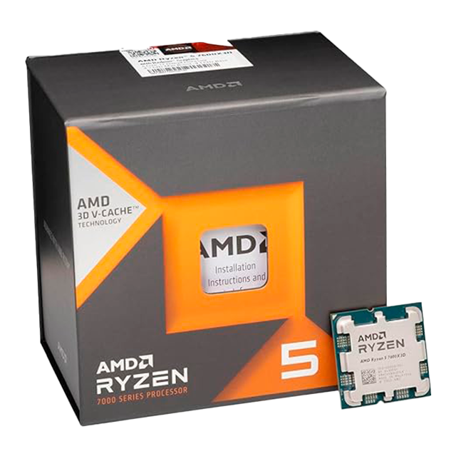 Procesador AMD Ryzen 5 7600X3D, 6 núcleos, 12 hilos, 4.1 GHz base, 4.7 GHz turbo, AM5, 3D V-Cache – 100-100001721WOF