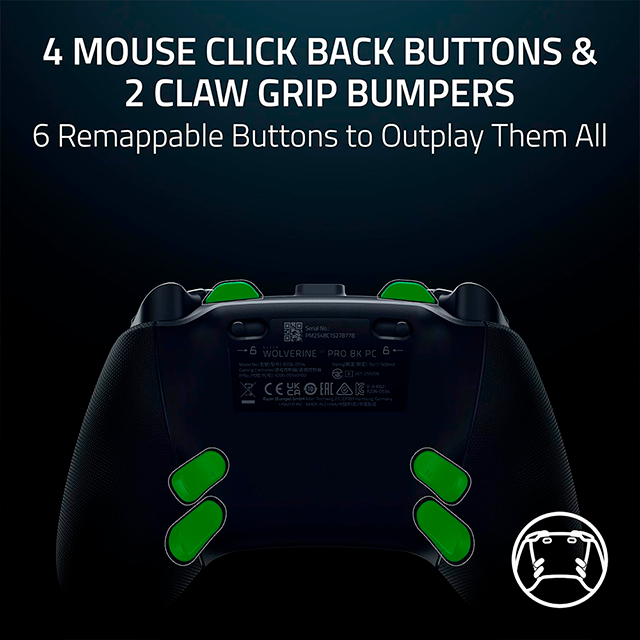Control Gamer Inalámbrico Razer Wolverine V3 Pro 8K PC, HyperSpeed Wireless, 8000 Hz, joysticks TMR, gatillos Hall Effect, negro – RZ06-05540100-R3U1