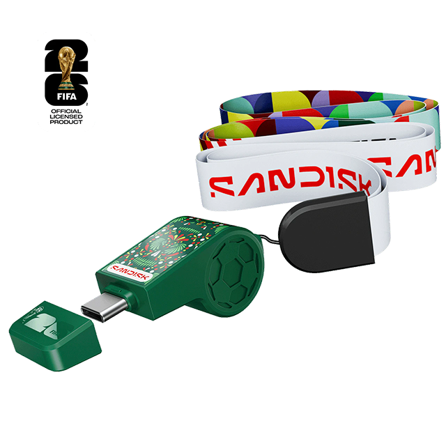 Memoria USB SanDisk 128GB USB-C, Edición México Copa Mundial FIFA 2026, lectura 300 MB/s – SDCZIA-128G-G46G