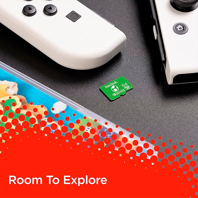 Memoria MicroSDXC SanDisk 64GB UHS-I, Para Nintendo Switch - SDSQXAO-064G-GN6ZN