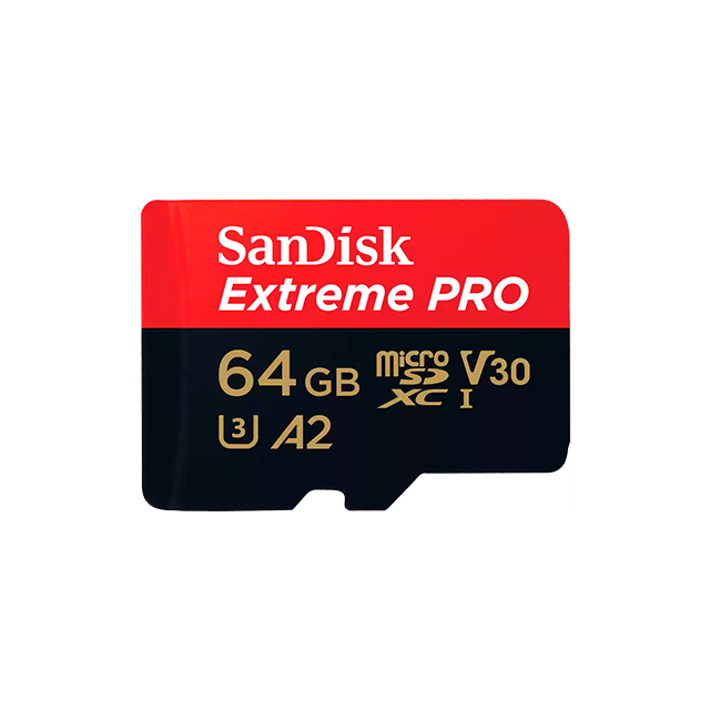 Memoria MicroSDXC SanDisk Extreme PRO, 64 GB, UHS-I, Clase 10, U3, V30, A2, hasta 200 MB/s - SDSQXCU-064G-GN6MA