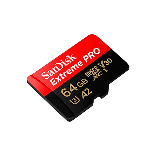 Memoria MicroSDXC SanDisk Extreme PRO, 64 GB, UHS-I, Clase 10, U3, V30, A2, hasta 200 MB/s - SDSQXCU-064G-GN6MA