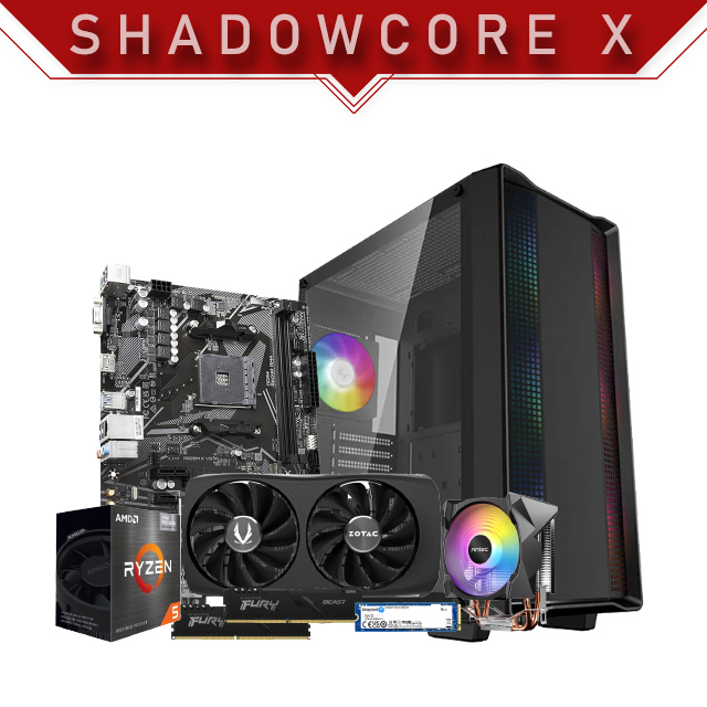 PC Gamer ShadowCore X | AMD Ryzen 5 5600 GT | Nvidia RTX 4060 8GB | RAM 16GB DDR4 3200Mhz | 1TB M.2 | 4 Ventiladores RGB