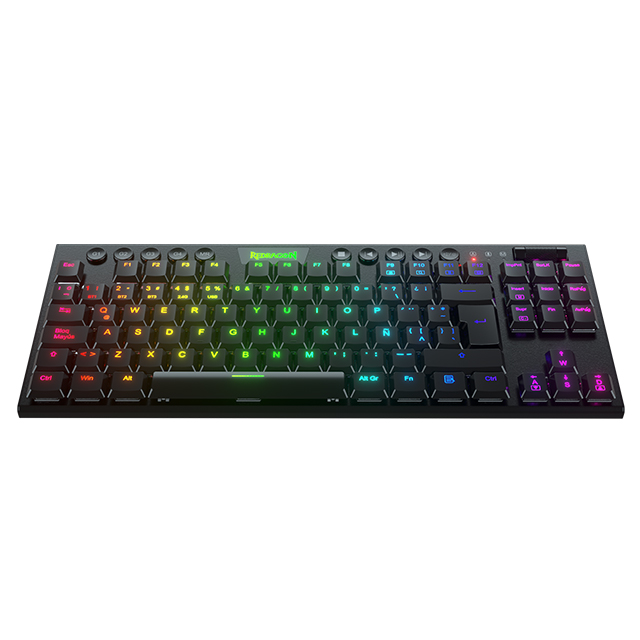 Teclado Gamer Mecánico Redragon Horus TKL RGB, Switches Red Ultra Low Profile, Alámbrico, USB, Iluminación LED RGB, Español - K622-RGB-SP