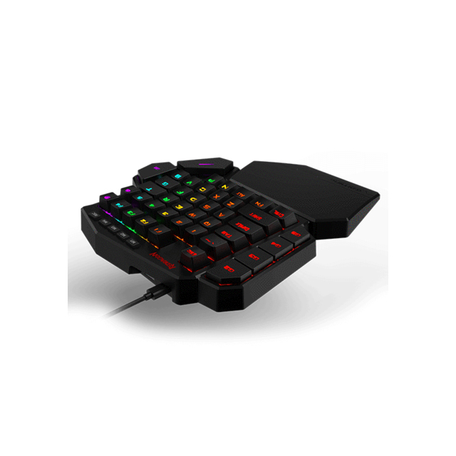 Teclado Mecanico Redragon DITI One-Handed K585RGB, Switches Redragon Brown, Macros personalizables, Reposa muñecas, Ingles - 8800-0065 