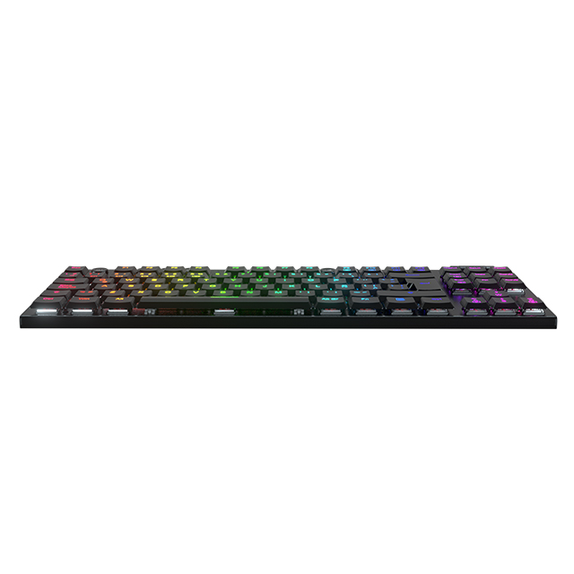 Teclado Gamer Mecanico Redragon Horus TKL RGB, Switches Blue Ultra Low Profile, Inalámbrico, USB 2.4Ghz, Bluetooth 5.0, Iluminación RGB, Español - K621-RGB-SP BL