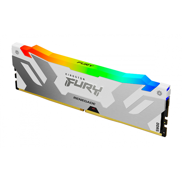 Memoria RAM Kingston Fury Renegade RGB White 32GB DDR5 2x16GB 7600Mhz - KF576C38RWAK2-32