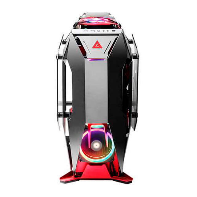 Gabinete Antec TORQUE, Estructura de Aluminio CNC, Paneles Laterales de Vidrio Templado, Color Gris Magenta - TORQUE-GM