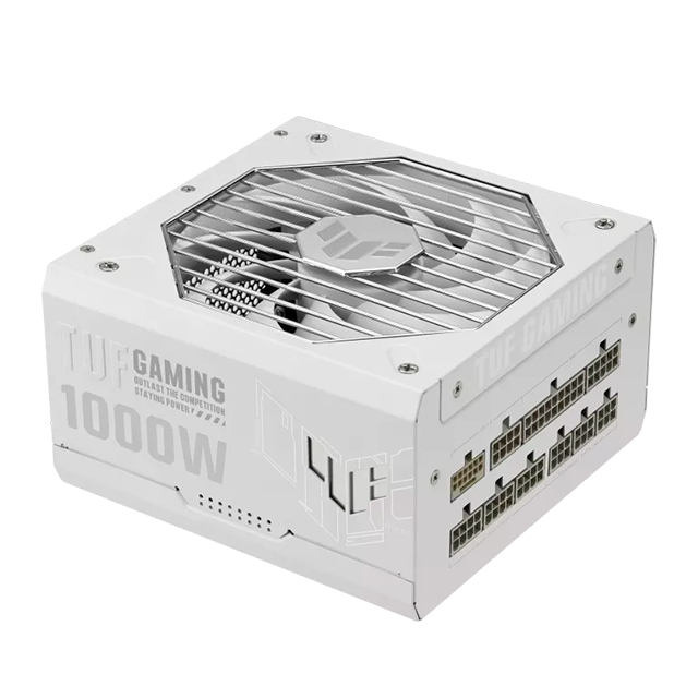 Fuente de Poder ASUS TUF Gaming 1000G White, 1000W, 80 Plus Gold, ATX 3.1, PCIe 5.0, modular – TUF-GAMING-1000G WHITE