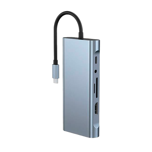 Docking Station Urban Balance UBSC11, USB-C, Power Delivery 100 W, HDMI 4K 30 Hz, VGA, RJ45, USB, SD/microSD, Audio 3.5 mm – UBSC11