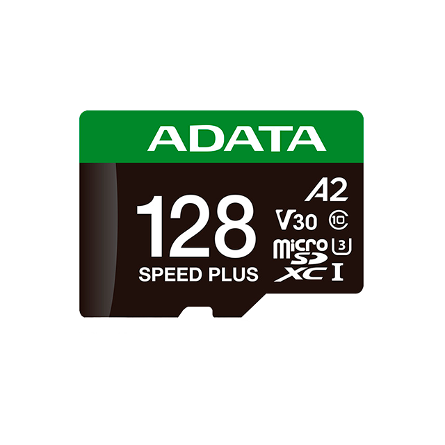 Tarjeta de Memoria MicroSD ADATA Speed Plus, 128GB, Clase 10, UHS-I, U3, V30, A2, con Adaptador – UD128GUI3V30A2SP-RA1