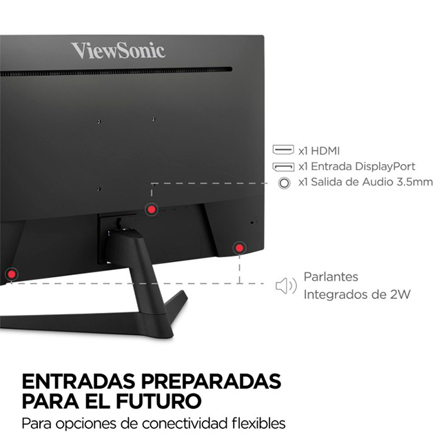 Monitor Gaming ViewSonic VX2729, 27", Full HD 1920×1080, 200 Hz, IPS, 1 ms, FreeSync, bocinas integradas – VX2729