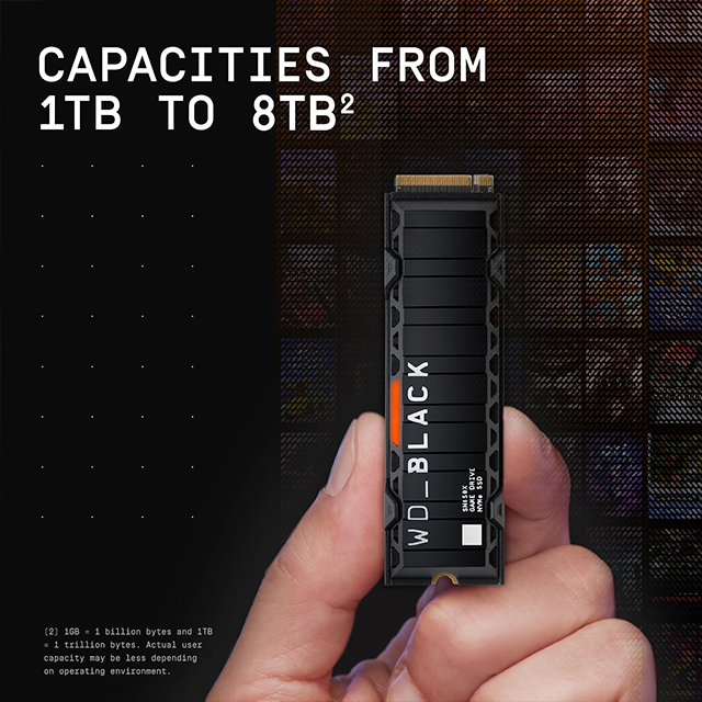Unidad de Estado Solido SSD WD_BLACK SN850X NVMe 4 TB con Disipador Térmico, M.2 2280, PCIe 4.0 ×4, Lectura 7300 MB/s, Escritura 6600 MB/s – WDS400T2XHE-00BCA0