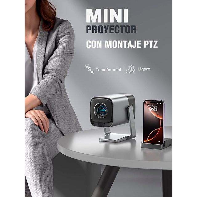 Mini Proyector Portátil XuanPad Smart, Full HD 1080p, Autofocus TOF, Wi-Fi 6, Netflix Oficial, Giro 210°