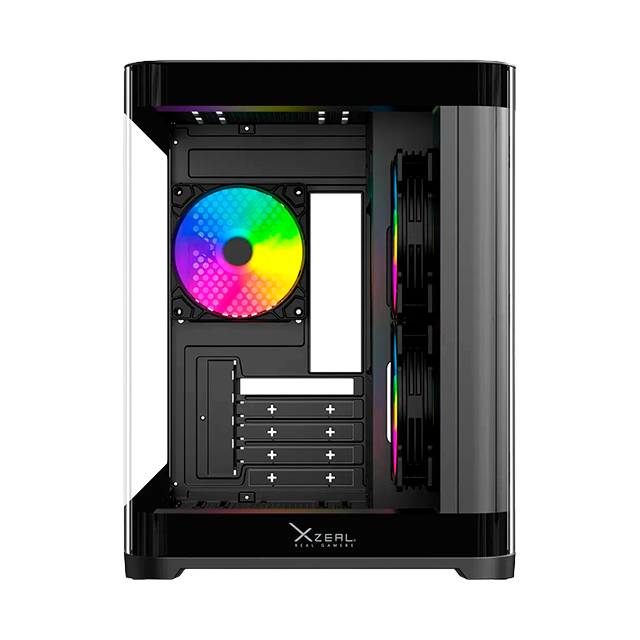 Gabinete Xzeal Curvo, Negro, M-ATX/ITX, 3 Ventiladores RGB, Vidrio Templado, AIO 240 mm – XZGAMC3B