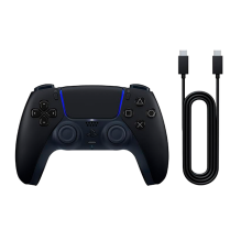 Control inalámbrico PlayStation DualSense Midnight Black + Cable USB-C, Bluetooth / Alámbrico USB-C, Multiplataforma – CFI-ZCT2W