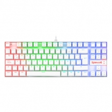 Teclado Mecanico Redragon Kumara White K552WRGB-SP, TKL, Switches Redragon Blue, Español