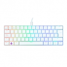 Teclado Gamer Mecanico 60% Munfrost Light Moon White, Switches Gateron Blue, Alambrico, Iluminacion ARGB, Español