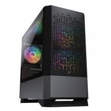 Gabinete Cougar MG140 Air RGB, Cristal Templado, 3 Ventiladores ARGB, M-ATX - CGR-5JM8B-AIR-RGB