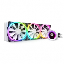 Enfriamiento Liquido NZXT Kraken Z73 Blanco 360mm con Pantalla LCD, 3 Ventiladores Aer RGB - RL-KRZ73-RW