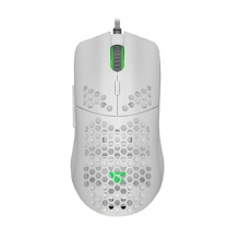 Mouse GameFactor MOG601-WH | Blanco | Ultralight | Alámbrico | RGB | 16,000 DPI | PIXART 3389 | 7 Botones  