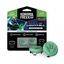 KontrolFreek - Destiny 2: Lightfall Strand Edition - para Xbox One y Series X|S | Performance Thumbsticks | 2 Alturas Mixtas, Precisión y Agarre Mejorados | Verde Transparente