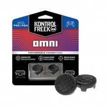 KontrolFreek - Omni - para PS4 y PS5 | Performance Thumbsticks | 2 Alturas Bajas, Agarre y Comodidad Mejorados | Negro