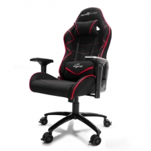 Silla Gamer GameFactor CGC600, Tela, Reclinable, Negro/Rojo