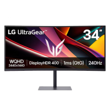 Monitor Gamer LG UltraGear G6 34G630A-B, 34", Curvo 1500R, UltraWide WQHD 3440&times;1440, VA, 240 Hz, 1 ms, HDMI/DisplayPort/USB-C &ndash; 34G630A-B