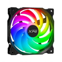 Ventilador XPG Vento 120 ARGB, 120mm, Conector 3 pines + ARGB 5V, Negro - VENTO120ARGB-BKCWW