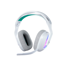 Diadema Gaming Logitech G522 LIGHTSPEED, RGB, Inalámbricos, Recargables, Sonido Surround, Micrófono Abatible, Color Blanco - 981-001549