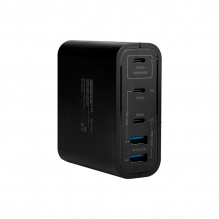 Cargador de Pared Vorago AU-600, 100W PD, 5 Puertos, Quick Charge 3.0, USB-C &ndash; Negro