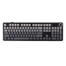 Teclado Mec&aacute;nico Aula F108PRO Wireless, 100%, switches Zephyr, ingl&eacute;s, inal&aacute;mbrico, negro/gris &ndash; F108PRO Black/Gray