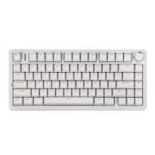 Teclado mecánico Aula F75 alámbrico, 70%, inglés, red switch, pads absorbentes, RGB, blanco – 8500-0061